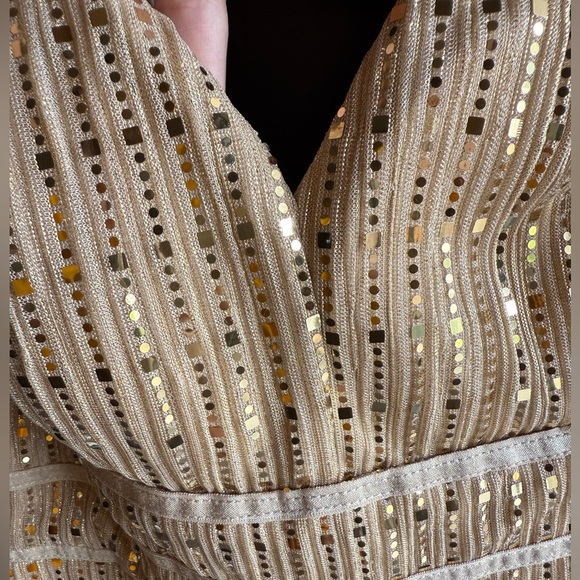 City Triangles style 8216-XV7A jumpsuit. Sequins, glittery gold design. Size 11 - Picture 7 of 14